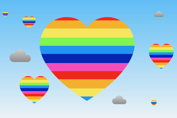 彩色的心图片下载