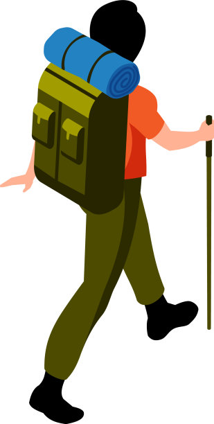 拐杖行走构图图片下载