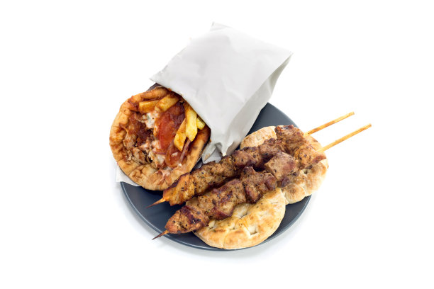 传统的希腊小吃烤(蛋奶酥)特写镜头图片下载