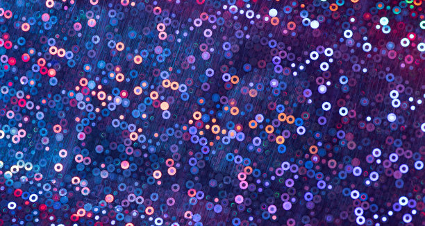 节日背景与散景和明亮的灯光。图片下载