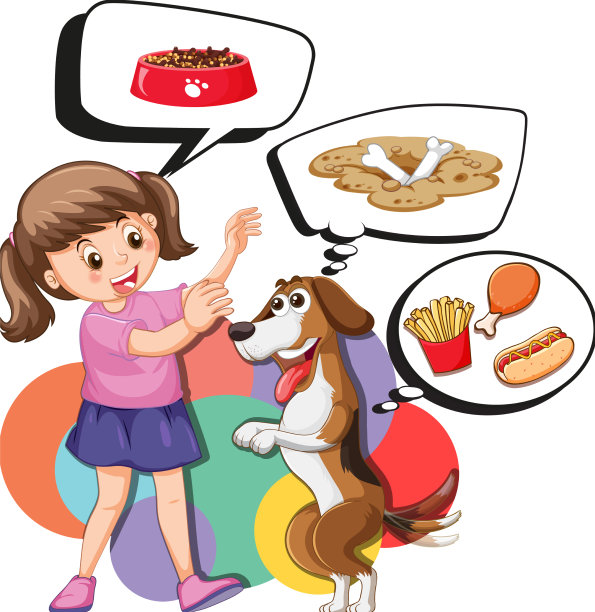 女孩和狗的叫声图片下载