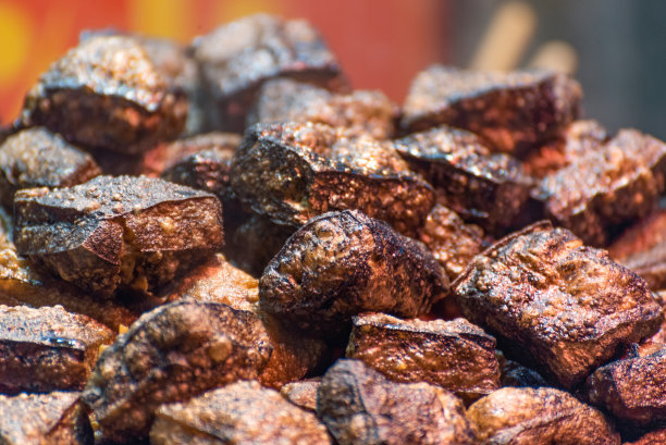 中国路边摊售卖的臭豆腐图片下载