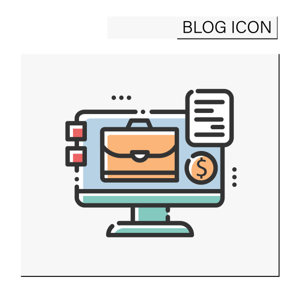 商业博客颜色图标图片下载