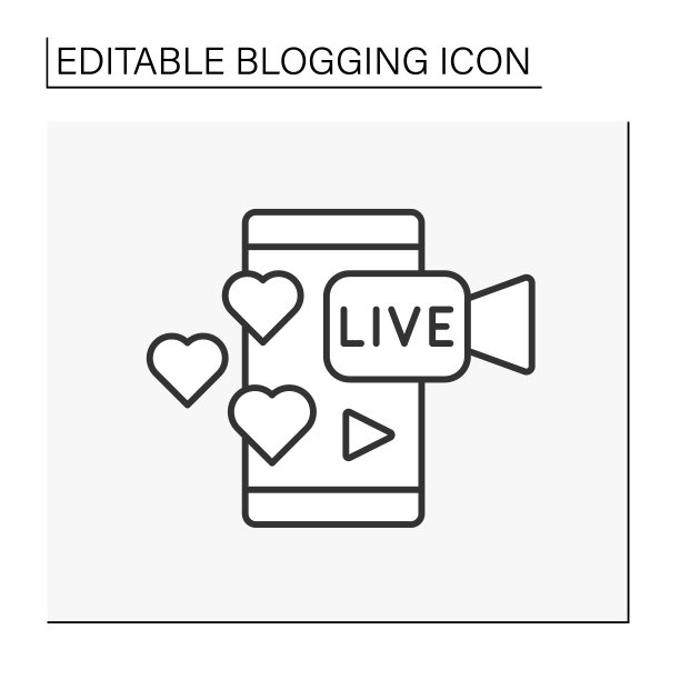 视频博客行图标图片下载