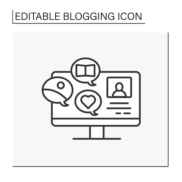 博客杂志行图标图片下载