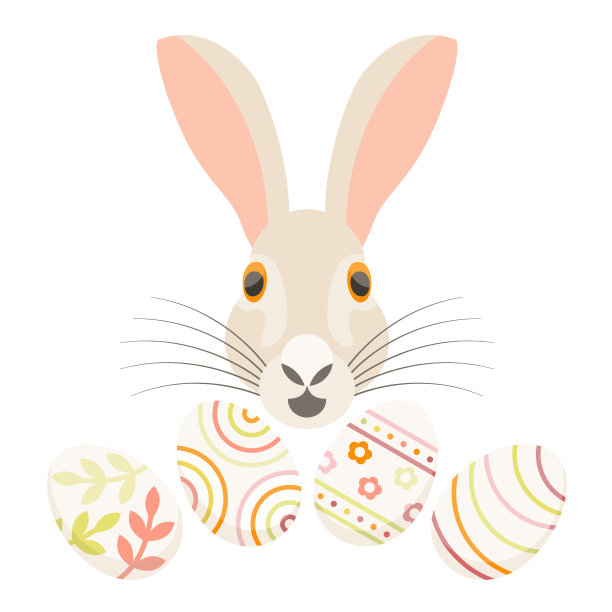 野兔和鸡蛋复活节卡片图片下载