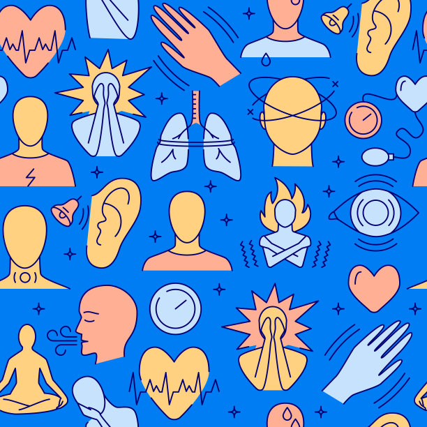 无缝模式与恐慌症符号图片下载