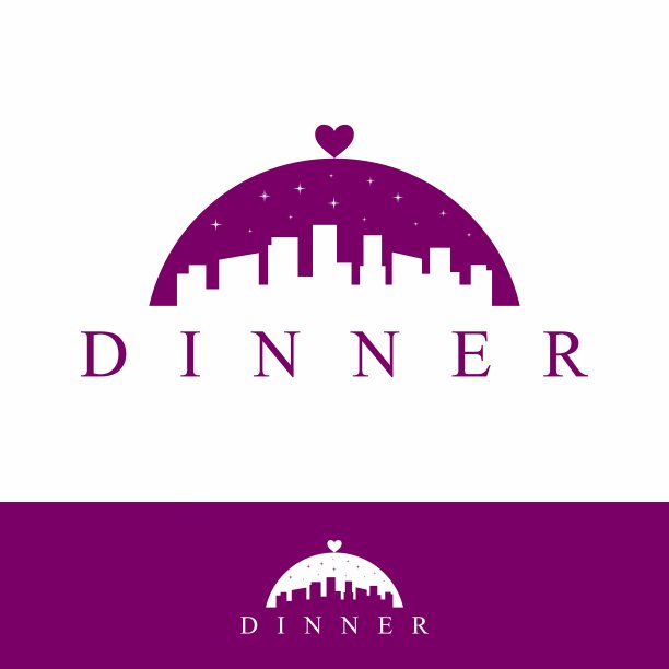 矢量插图晚餐菜图标设计，餐厅，餐厅，美食广场，咖啡馆图片下载