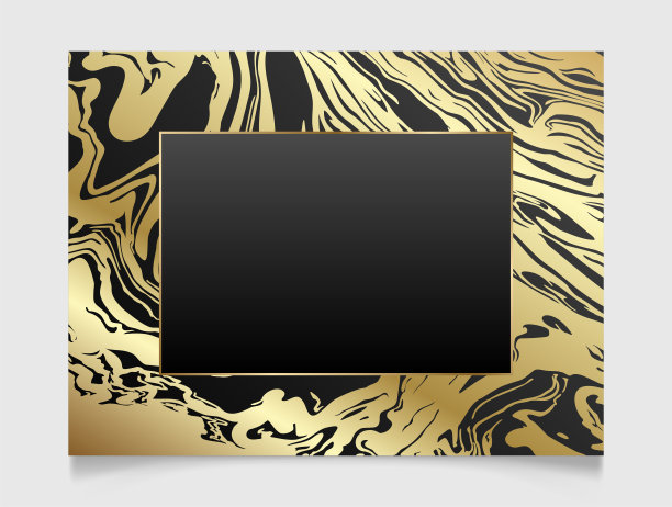 金光闪闪的空白框架图片下载