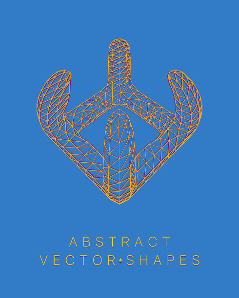 用于设计的几何形状。3 d技术风格图片下载