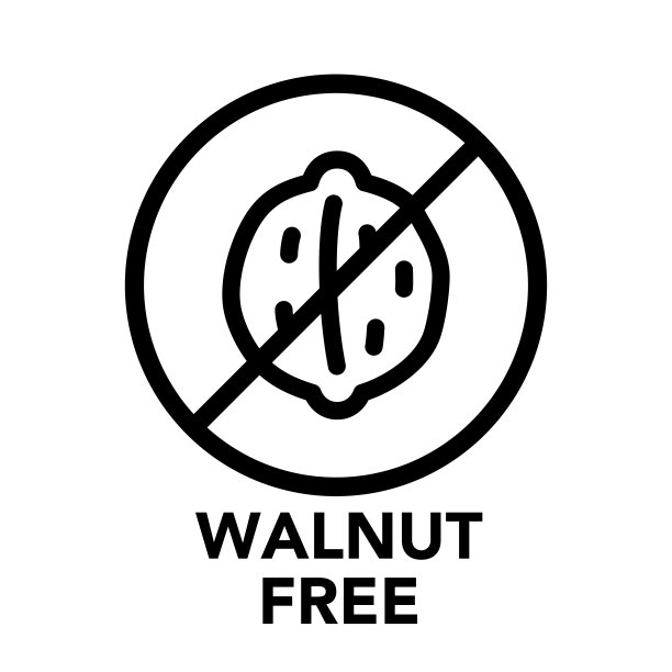 圆形框架核桃图标，一个食物过敏图标设置图片下载