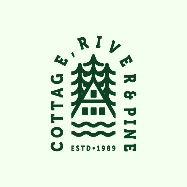 小屋或小屋标志矢量插图设计。简单现代简约的房地产标志模板设计。创意线艺术农舍或木屋插图概念图片下载