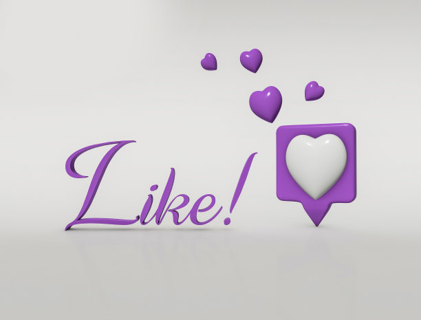 喜欢与美丽的心写遵循3D渲染图像图片下载