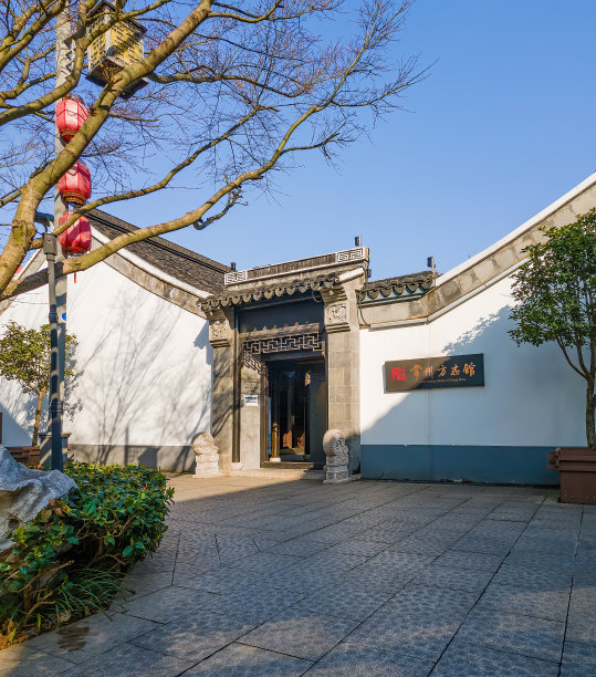 航拍中国江苏省常州前后北岸历史街区图片下载