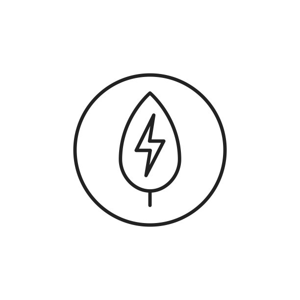 生态能源图标。高质量的黑色矢量插图。图片下载