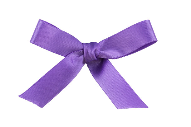 礼品蓝色缎子蝴蝶结礼品装饰，孤立在白色背景图片下载