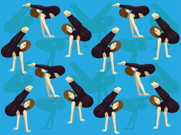 体操动作高v -支持无缝壁纸背景图片下载