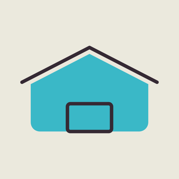 农场谷仓矢量图标。农场动物标志图片下载