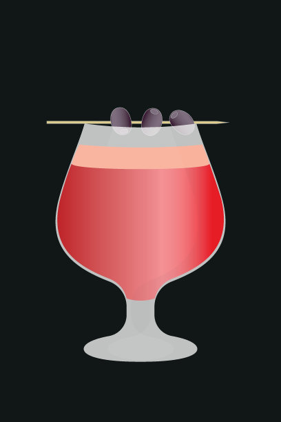 血腥玛丽鸡尾酒，酒精饮料，矢量插图图片下载