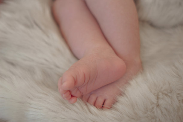 新生儿的脚-家庭的概念图片下载