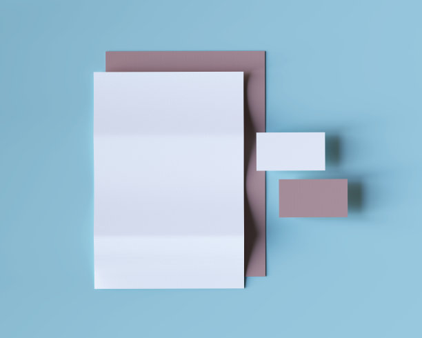 蓝色背景的企业身份模板图片下载