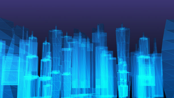 摩天楼城市抽象背景图片下载