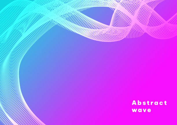 用线框绘制曲线和波浪。图片下载