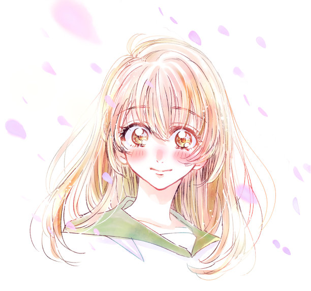 一个女学生在水手服的插图图片下载