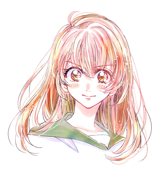 一个女学生在水手服的插图图片下载