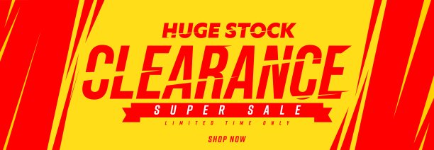 清仓大甩卖旗帜与特别优惠图片下载