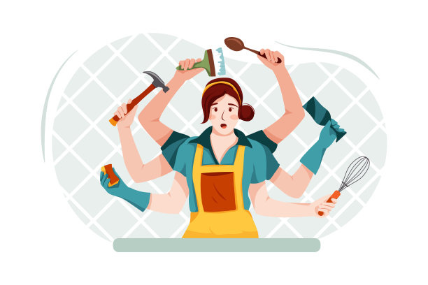 家庭主妇慌了，不知道该先做什么图片下载