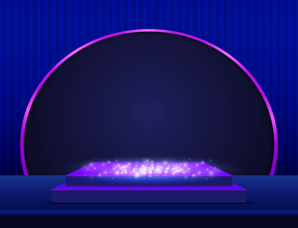 矢量插图闪耀的舞台讲台背景图片下载