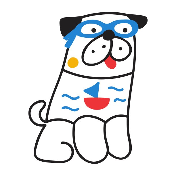 帕格戴着游泳眼镜，穿着泳衣。图片下载