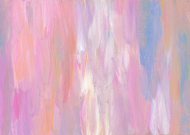抽象粉彩粉红色，紫色和黄色纹理背景。笔画在纸上。当代艺术。手画背景图片下载
