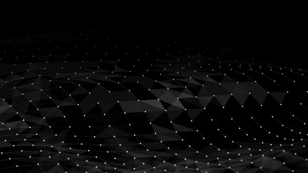 带点和线的向量多边形空间。三角形结构。背景概念为您的设计。3 d图片下载