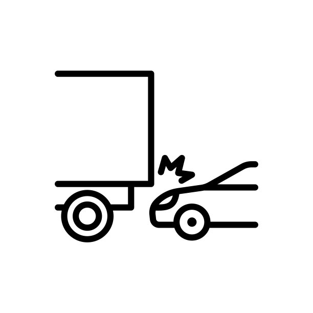 不符合距离图标。汽车事故。矢量符号在简单的风格孤立在白色背景。图片下载