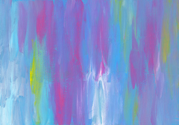 抽象粉彩粉红色，蓝色，紫色和黄色纹理背景。笔画在纸上。当代艺术。手画背景图片下载