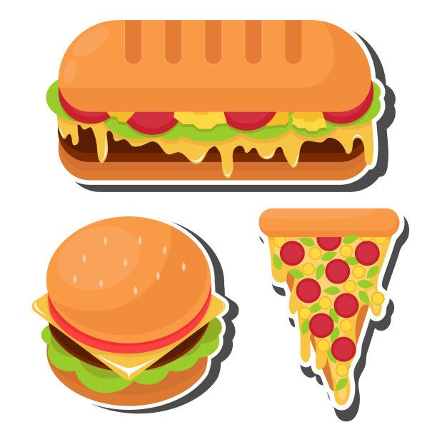 快餐店的主菜菜单图片下载