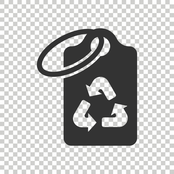 价格标签图标在平坦的风格。生物回收向量插图在白色孤立的背景。生态标志经营理念。图片下载