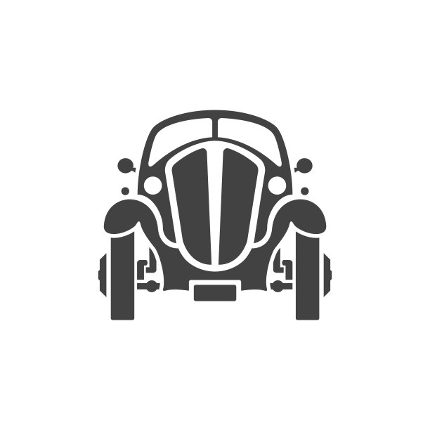 老汽车孤立在白色背景矢量图标在复古风格图片下载