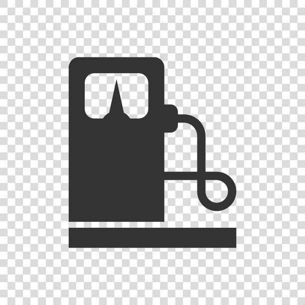 燃油泵图标在平面风格。加油站标志矢量插图在白色孤立的背景。汽油的业务概念。图片下载