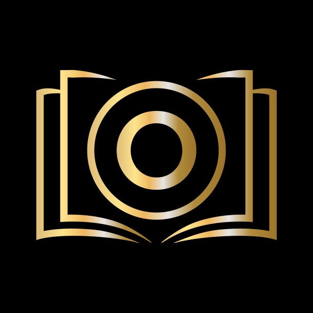 字母O模板上的教育标志。打开的书标志O字母，最初的教育标志概念模板图片下载