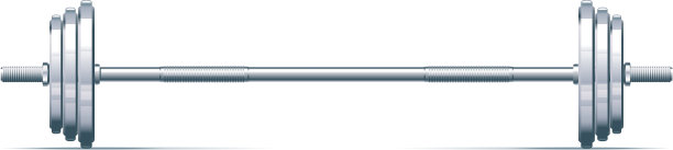 钢质杠铃侧观隔离设备图片下载