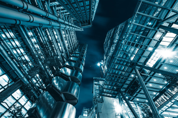 俯瞰伦敦市中心金融区的天际线图片下载