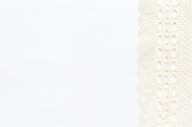 白色花边在白纸为背景图片下载