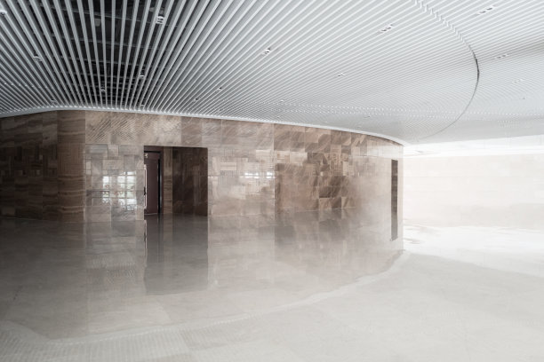 室内空间规则几何建筑细节图片下载