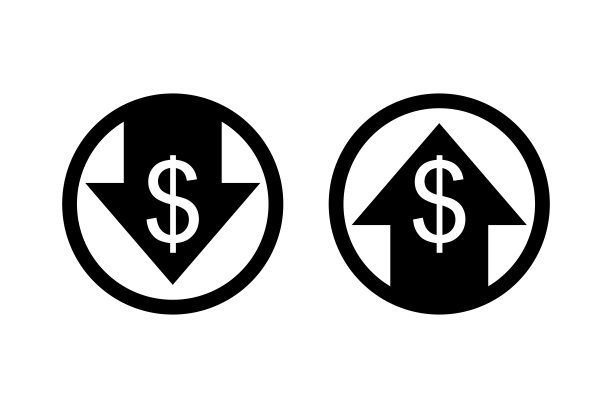 美元下降图标设置图片下载