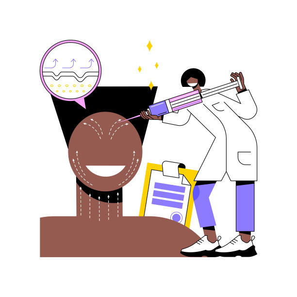 面部提升抽象概念矢量插图。图片下载