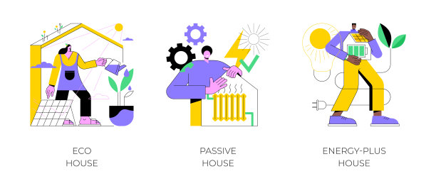 环保建筑抽象概念矢量插图。图片下载