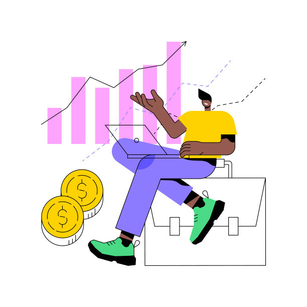 投资组合收益抽象概念向量插图。图片下载